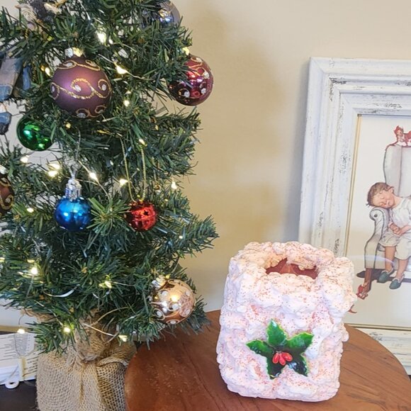 Vintage, Candle, Holiday, Square, Penn Wax Works, 4" x 4.5", Decor, Christmas - Picture 8 of 8